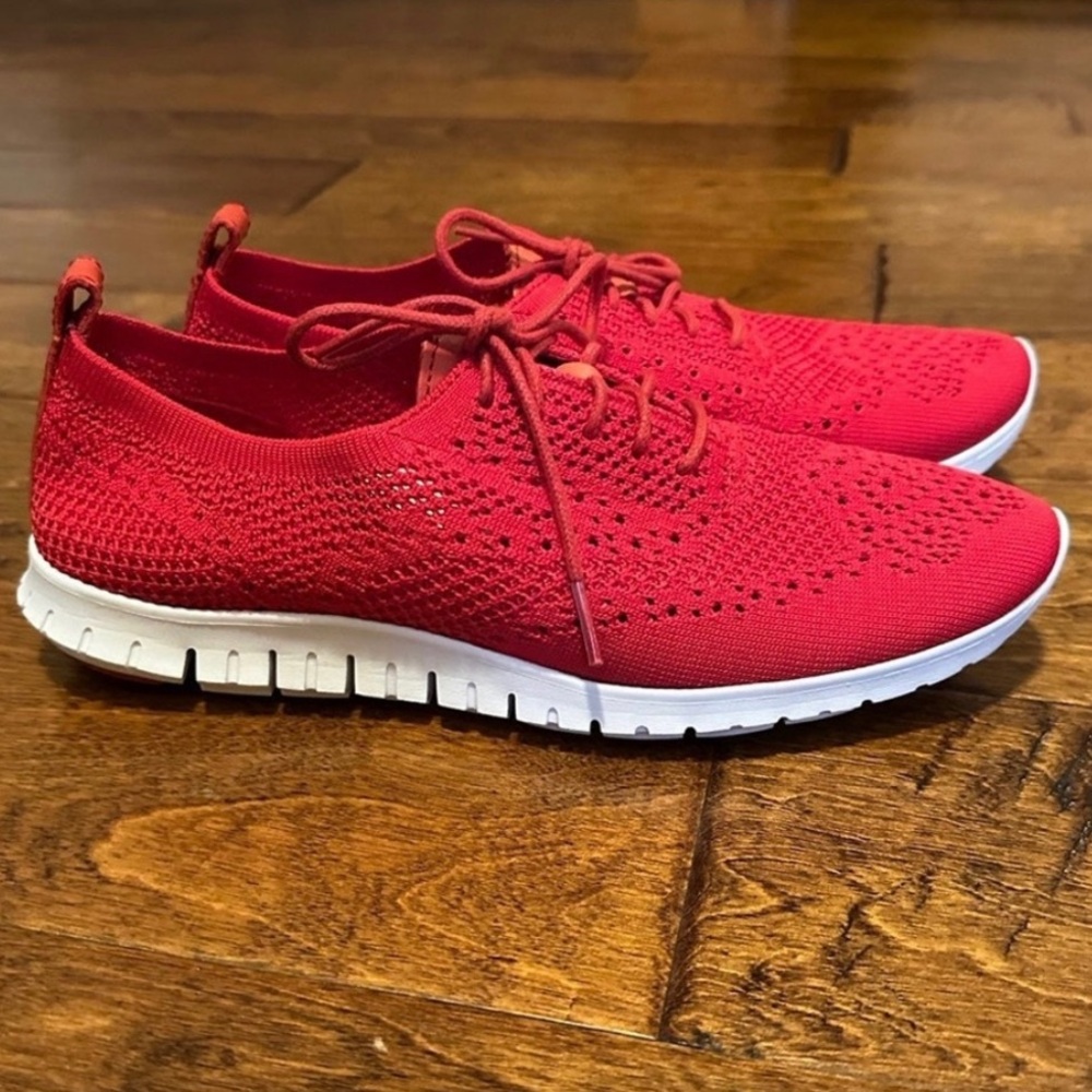 Cole Haan Red Knit Sneakers
